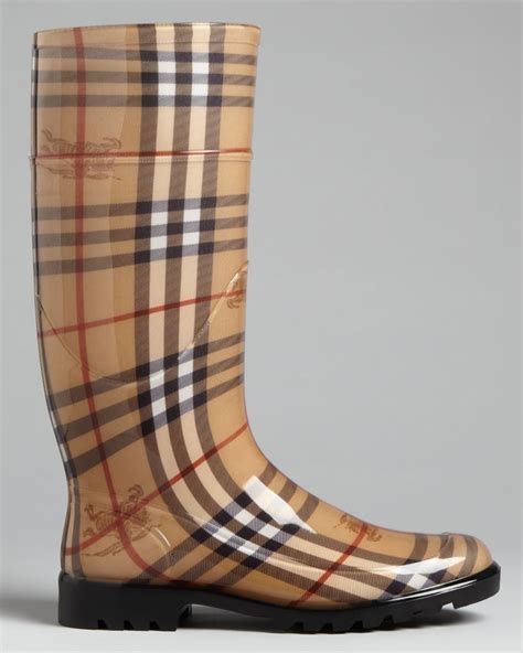 burberry mid rain boots|Burberry haymarket rain boots.